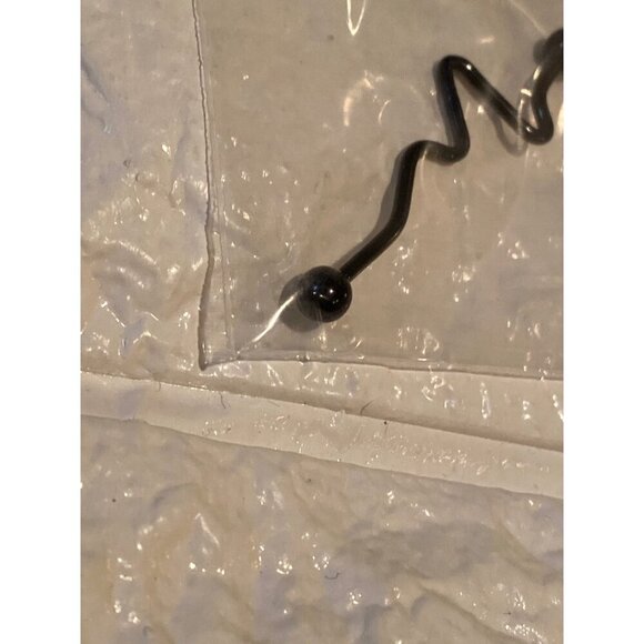 Zig Zag Barbell 14G Surgical Steel Industrial Piercing Jewelry 316L Unisex Black - Picture 4 of 5